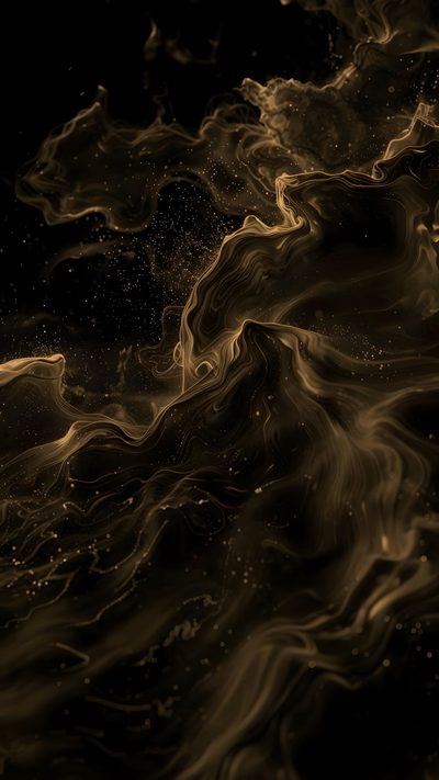 an abstract black and gold background with swirling waves in the center, on a dark background Black And Gold Halloween Dark Gold Background Hd, Black And Gold Ipad, Gold Black,