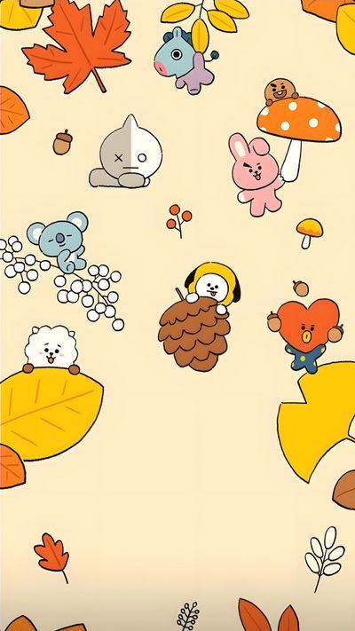 a calendar with animals and leaves on it Bt21 Halloween Calendar, Cool Art, October Sun, Templates Printable Free, Paper Projects, blanched almond