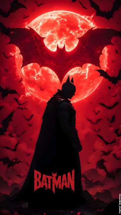 the poster for batman is shown in front of a full moon with bats flying over it Batman Halloween Superhero Art, Marvel Character Image, Superheroes Batman, Full Moon At Night, maroon