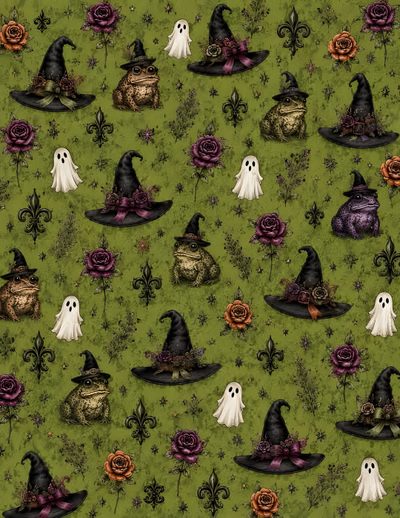 a green background with lots of witches and roses Halloween Green October Art, Witchy, Cool For Phones, Phone Art, Samhain, Cool Art,