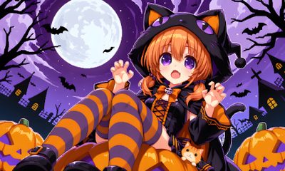 🎀❕️AI❕️🎀 Halloween Eve, Kawaii Halloween, Halloween Art, Happy Halloween, Art Inspo, Halloween, Drawings Anime Halloween Pc Halloween Eve, Kawaii Halloween, Halloween Art, Happy Halloween, Art Inspo, dim gray
