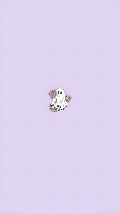 a white ghost sitting on top of a purple wall Boho Halloween On Light Purple Halloween Ghosts, Cute Halloween, Phone, Ghost, Halloween, Purple, gainsboro