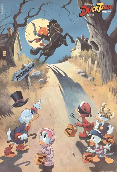 an image of cartoon characters on the cover of ducktales comic book, which is being released by dc comics Ducktales Ghosts Of Halloween Scrooge Mcduck Halloween, Donald Duck Halloween, Ducktales Halloween, dark gray