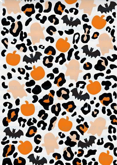 an animal print pattern with oranges and black spots Halloween Leopard Print Halloween Background Iphone Preppy, Preppy Halloween Ipad, Leopard Halloween Background, burlywood