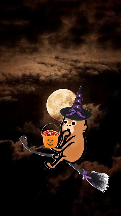 a cartoon character holding a pumpkin in front of a full moon with a trick on it's face Halloween Sloth Halloween, black