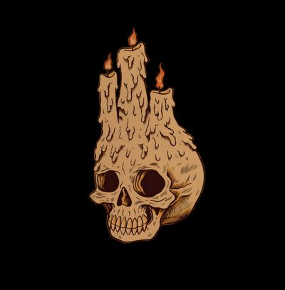 a wooden skull with burning candles on it Halloween Tan And Black Halloween Apps, Vintage Halloween Art, Halloween Iphone Backgrounds, Witchy,