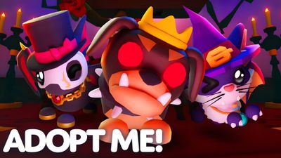 an image of some cartoon characters with candles in the background and caption adopt me Adopt Me Halloween Adopt Me Halloween, Pet Simulator X Thumbnail, Pk Xd Legendary Pets, Halloween 2020, maroon