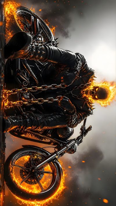 a man riding on the back of a motorcycle in front of a blazing sky and clouds Halloween Motorcycle Vampire Biker, Ghost Rider, Comic Book Artwork, Batman, Skull Artwork, dark olive green