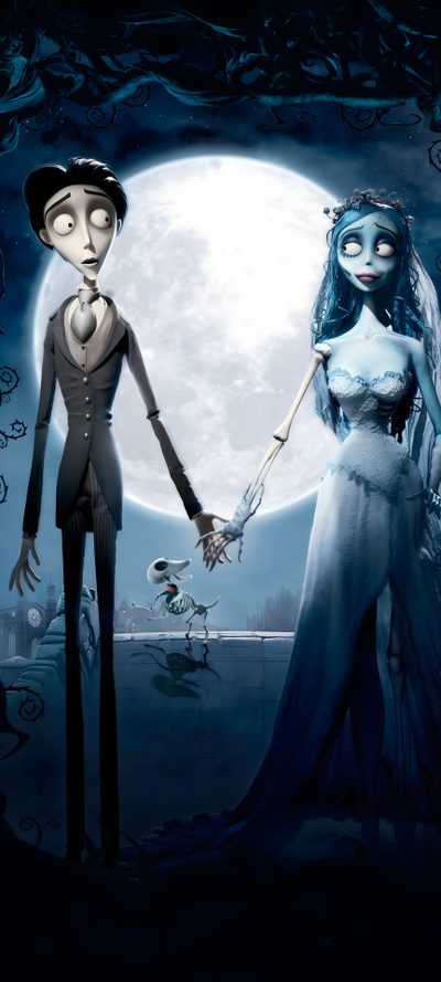 the corpse bride and groom are holding hands Halloween Iphone Corpse Bride Watch Corpse Bride, Halloween Films, Corpse Bride Movie, midnight blue