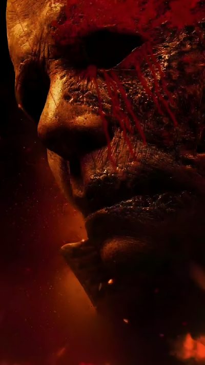 a demonic looking man with blood on his face Halloween Resurrection Scary Movie 4k, Michael Myers Iphone, Backgrounds Michael Myers, Michael Myers, black