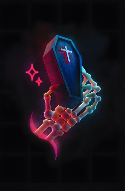an image of a glowing object in the dark Cute Halloween Coffin Coffin Tattoo, Animes, Great Backgrounds, 3d Artwork, Arte Dell'illustrazione, black