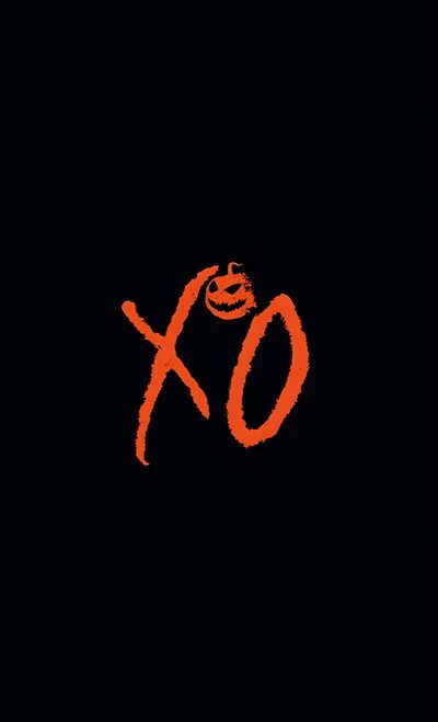 an orange xo on a black background with the word xo written in it The Weeknd Halloween The Weeknd Xo Logo, The Weeknd Logo, The Weeknd Xo Logo Copy And Paste, black