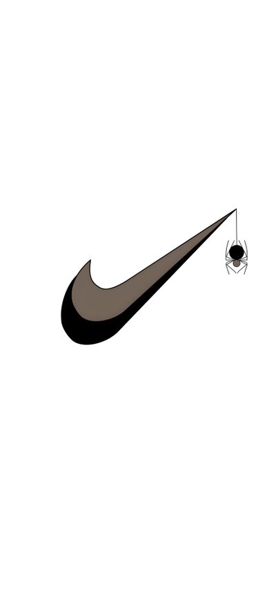 a black and brown nike logo on a white background Nike Halloween Iphone Logo, Nike Logo, Nike, Logos, white