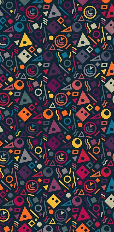 an abstract pattern with various shapes and colors Geometric Halloween Vexx Art, Whatsapp, Fondos De Pantalla Hd Para Iphone, Graffiti, Iphone, dark slate gray