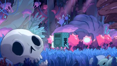 there is a skeleton in the middle of a field Halloween Adventure Time Adventure Time Pc 4k, Bmo Pc, Adventure Time Bg, dark slate blue