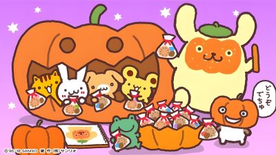 an image of some animals and pumpkins Pom Pom Purin Halloween Pompompurin Thanksgiving, Pompompurin Fall, Pompompurin Halloween, salmon