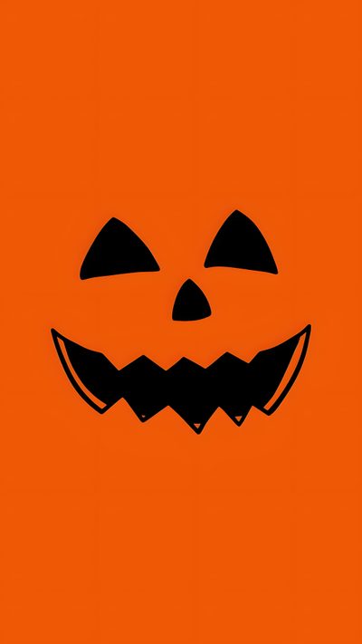 an orange background with a black jack o lantern Halloween Apple Watch Jack O Lantern Iphone, Jack Olantern, Phone Art, Jack O Lantern, orange red