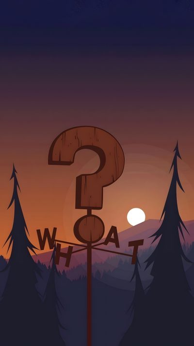 a wooden sign sitting on top of a pole in the middle of a forest at sunset Gravity Falls Halloween Inspirational Phone, Fall Tumblr, Live Iphone, Cool For Phones, dark slate gray