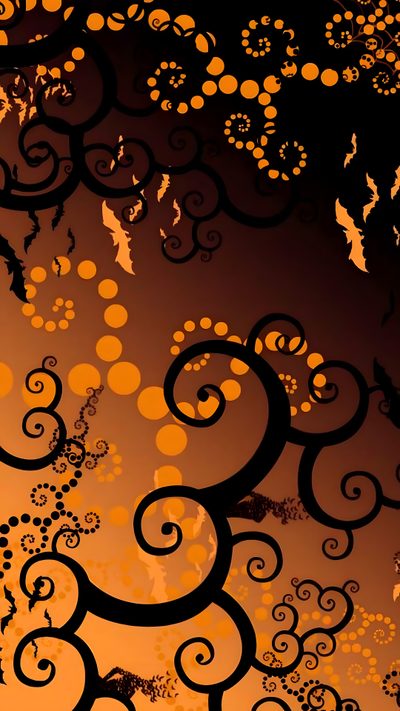 an orange and black background with swirls Halloween Swirls Party Spooky Swirl Design, Halloween Cell Phone Background, Black And Orange Halloween, maroon