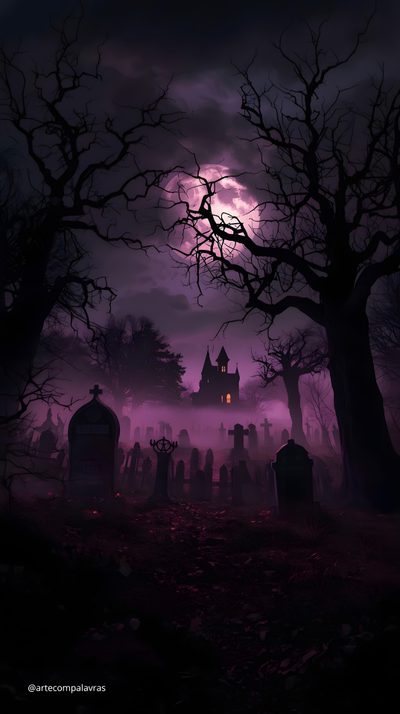 a creepy graveyard at night with the moon in the sky Goth Background Halloween Horror Dark Background, Spooky Aesthetic Background, Halloween Scary Aesthetic, black