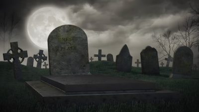 a cemetery with tombstones under a full moon Halloween 3d Gif Graveyard Pictures Cartoon, Grave Image Cartoon, Grave Cartoon Image, dark slate gray