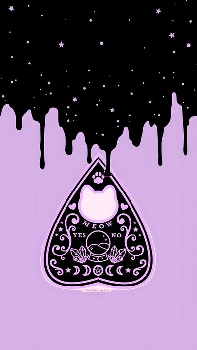 a black and white drawing of a triangle with the moon in it's center Halloween Planchette Goth Phone, Bonito, plum