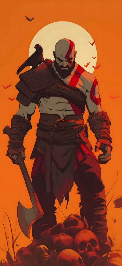 Orange Background Aesthetic, Kratos Aesthetic Wallpaper, Kratos Wallpaper Hd, Games Wallpaper, Wallpaper Kratos Wallpaper, Gow Kratos, Video Game Wallpaper, Kratos Pumpkin, God Of Wars Art God Halloween Orange Background Aesthetic, Kratos Aesthetic, Kratos Hd, Games, Kratos, Gow Kratos, sienna