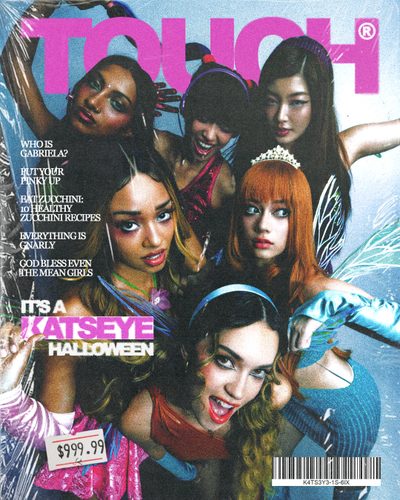 the cover of teen magazine with girls in costume on it's front and back covers Katseye Halloween Katseye Sis Poster, Katseye Magazine, Katseye Poster Aesthetic, Katseye Poster, dim gray