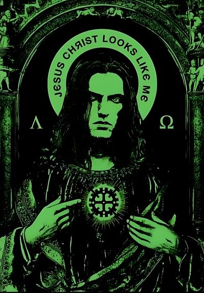 jesus christ looks like he is holding the sacred symbol Type O Negative And Pantera On Halloween Jesus Christ Looks Like Me, Ton, Type O Negative Pfp, black