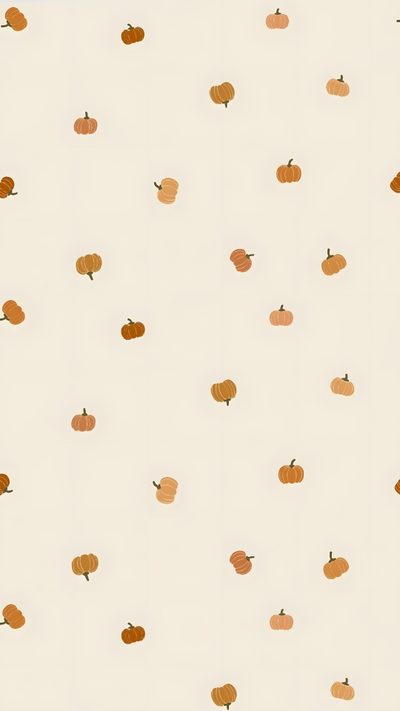 an orange and white wallpaper with small pumpkins on the left side of it Simple Halloween Thanksgiving Background, Cute Backgrounds, Phone Backgrounds, Fall Background, antique white