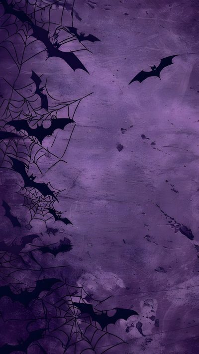 bats flying in the sky with purple and black paint on it's wallpaper Dark Purple Halloween Purple Bat Background, Purple And Black Backgrounds, Purple Screensaver, dark slate blue