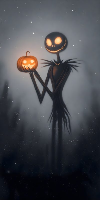 a cartoon character holding two jack - o'lanterns in their hands and looking at the sky Halloween Jack Skeleton A Nightmare Before Christmas, Jack Skellington, Nightmare Before Christmas Pictures, dark slate gray