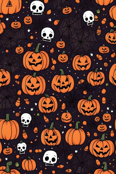 halloween pumpkins and skulls on a black background Aesthetic Halloween Elements Halloween, Fall/autumn Halloween Pumpkin Aesthetic, Halloween Collage Background Hd, black