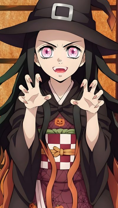 Demon Slayer Halloween Pictures, Demon Slayer Wallpaper Halloween, Halloween Anime Demon Slayer, Tanjiro And Nezuko Halloween, Nezuko Halloween Drawing, Nezuko Cute Halloween, Nezuko Demon Mode, Demon Slayer 2025 Halloween Art, Nezuko Pumpkin Nezuko Kamado Halloween Demon Slayer Halloween Pictures, Demon Slayer Halloween, Halloween Anime Demon Slayer, dark slate gray