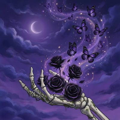 Sassy Wallpaper, Black And Purple Profile Picture, Emo Wallpaper, Purple Vibe, Witchy Wallpaper, Mystical Art, Cool Wallpapers Art, Cover Pics, Beautiful Dark Art Halloween Skeleton Hand Purple Sassy, Black And Purple Profile Picture, Emo, Purple Vibe, dark slate blue