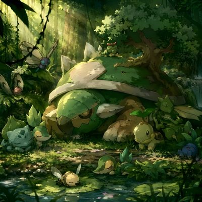 an image of some plants and animals in the woods Halloween Torterra Torterra Art, Pokemon Torterra, Pokemon Forest, Pokemon Forest Art, dark slate gray