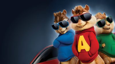 the chipmuns are wearing sunglasses and standing in front of a car with their arms around each other Alvin And The Chipmunks Halloween 20th Century Studios, Robinson Crusoe, Chipmunks, dark slate gray