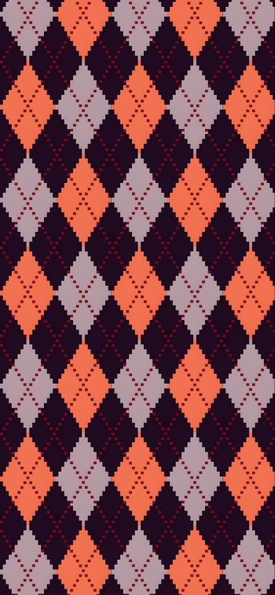 an orange and black checkered pattern is shown Halloween Argyle Fall Background, Textile Patterns, Abstract Artwork, Textiles, Iphone, Pattern, sienna