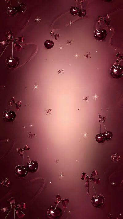 an abstract background with many shiny objects and stars in the middle, including cherries Halloween Cherry Follow Me, saddle brown