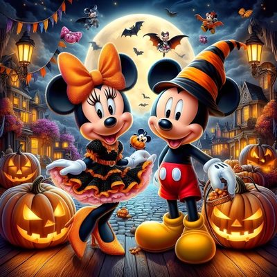 mickey and minnie mouse in halloween costumes Disney Halloween Apple Watch Minnie Mouse Halloween, Disney Halloween Pictures, Disney Halloween Images, saddle brown