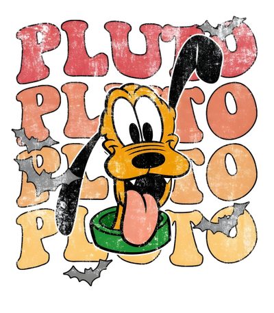 a cartoon character with the words pluto pluto do poo Pluto Halloween Pluto Halloween Drawing, Pluto Halloween Png, Halloween Pluto, blanched almond