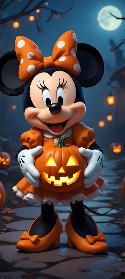 the mickey mouse is holding a jack - o'- lantern Mickey Mouse Halloween Hd Fall Porch, Disney Time, Hula Girl, Mickey Minnie Mouse, Halloween, dark slate gray