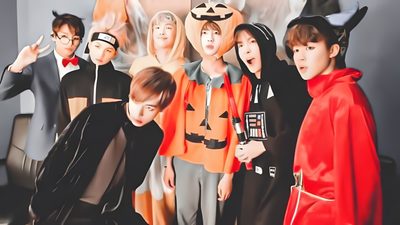 several people in costumes posing for a photo Bts Halloween Laptop Bts Halloween Laptop, Bts Halloween, Bts Edits, Halloween, Academic Dress, Bts, sienna