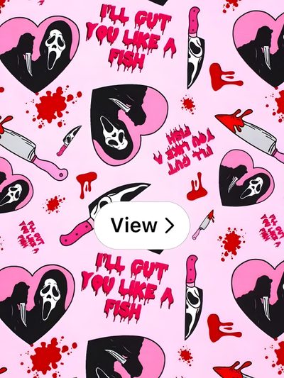 a pink background with black and white images on it that says, i'll'm not you like a view Lemon8 Halloween Halloween Iphone Backgrounds, Halloween Backgrounds, Halloween Cute, Scary, lavender blush