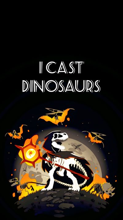 an image of dinosaurs in the dark with bats flying around them and text that reads, i cast dinosaurs Halloween Dinosaur For Phone Dark Dinosaur, black