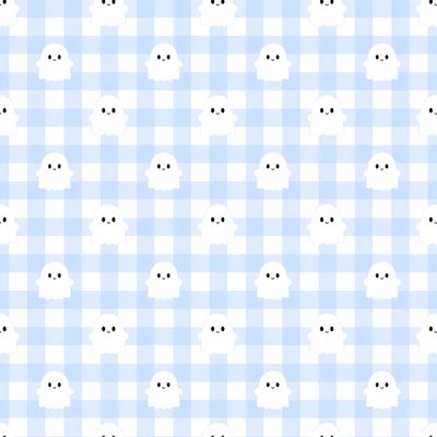 a blue and white wallpaper with small clouds on it's sides, in the shape of an elephant Cute Light Blue Halloween Digital Backgrounds, Printable Crafts, Halloween Printables, Blue Gingham, lavender