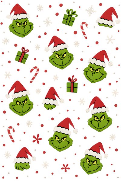 the grin face is wearing a santa hat Halloween Grinch Grinch Cute, Christmas Grinch, Christmas The Grinch, Grinch Christmas Iphone, white