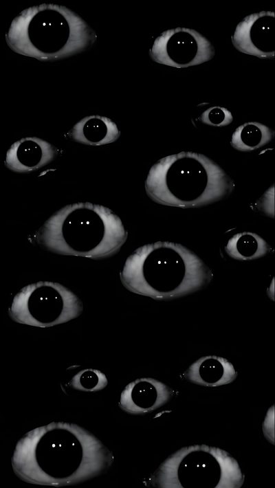 an image of many eyes in the dark Weirdcore Halloween Scary Backgrounds, Creepy Backgrounds, Art Facile Gribouillage, Scary Eyes, black