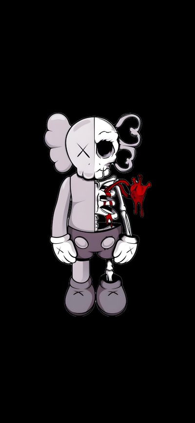 Kaws Ios 16 Wallpaper, Kaws Skeleton Wallpaper, Ios 16 Wallpaper Kaws Black, Ios 16 Kaws Wallpaper, Kaws Homescreen, Kaws Phone Theme, Kaws Half Skeleton, Kaws With Black Background, Kaws Iphone Halloween Kaws Kaws Ios 16, Kaws Skeleton, Ios 16 Kaws Black, Ios 16 Kaws, Kaws Homescreen,