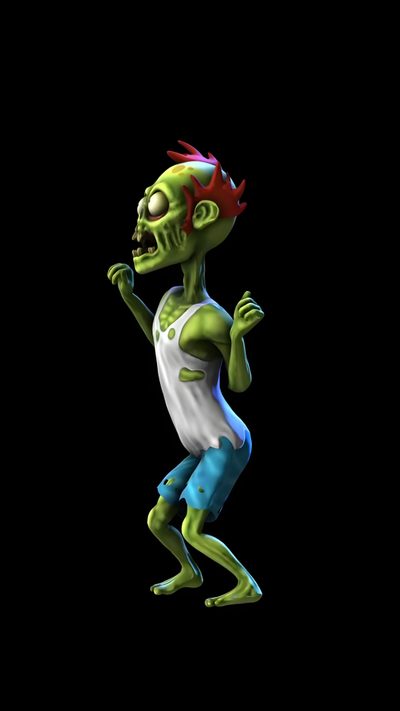 a cartoon character is running with his arms in the air and one foot up, while wearing Funny Halloween Gif Zombie Emoji Gif, Zombie Gif, Zombies Dance, Animated Zombie, Zombie Animation, black